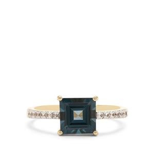 Midas Ring That includes London Blue Topaz and White Zircon, Complete Gem Weight 2.40cts