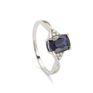 Platinum 950 Tomas Rae Ring with Nilamani and Diamonds, 1.55cts