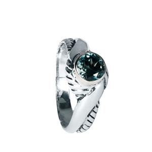 Sterling Silver Ring with 1.31cts Ratanakiri Blue Zircon